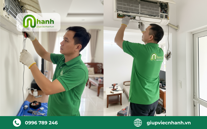 Dịch vụ sửa chữa – vệ sinh điện lạnh tận nơi của Giúp Việc Nhanh
