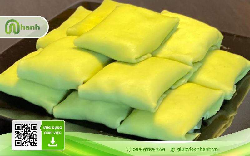 bánh crepe sầu riêng lá dứa