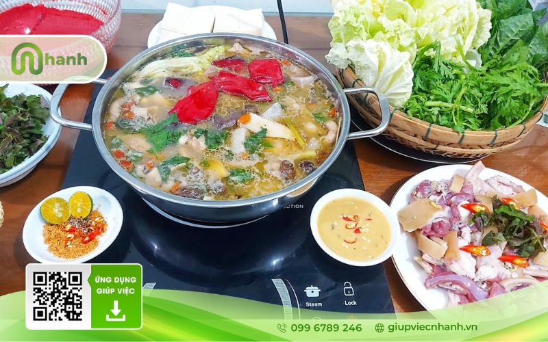 món lẩu dê nấu thuốc bắc