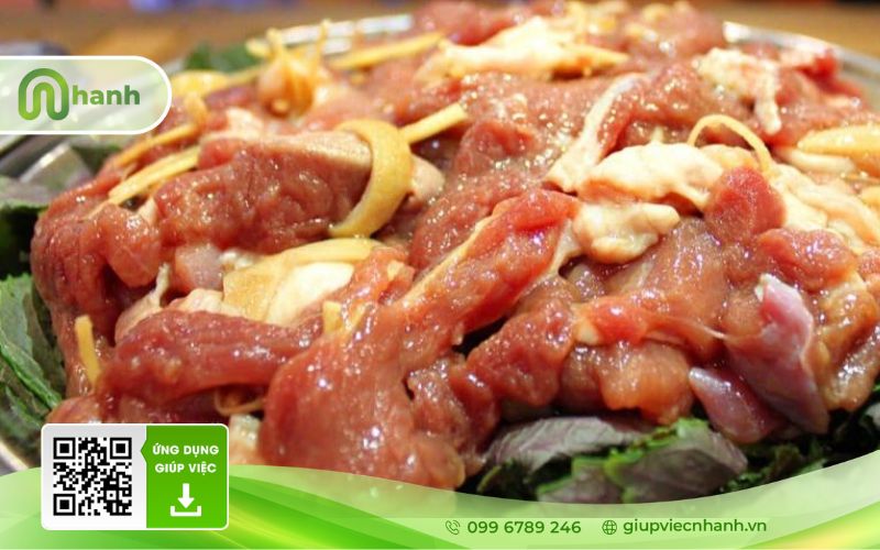 tẩm ướp thịt dê thơm ngon